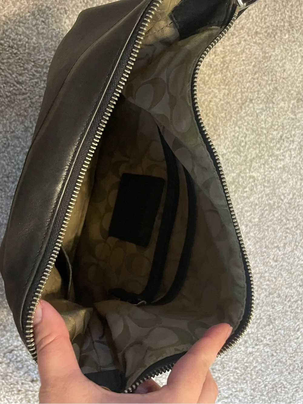 Vintage Black Leather Coach Legacy Bag